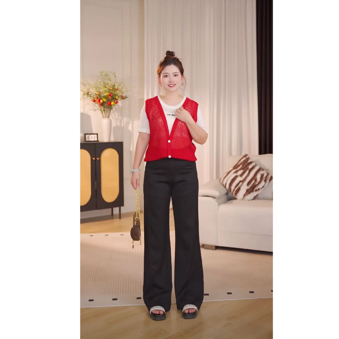 超薄-莱赛尔天丝-夏季限定牛仔裤垂顺透气女穿搭牛仔裤女装F3068