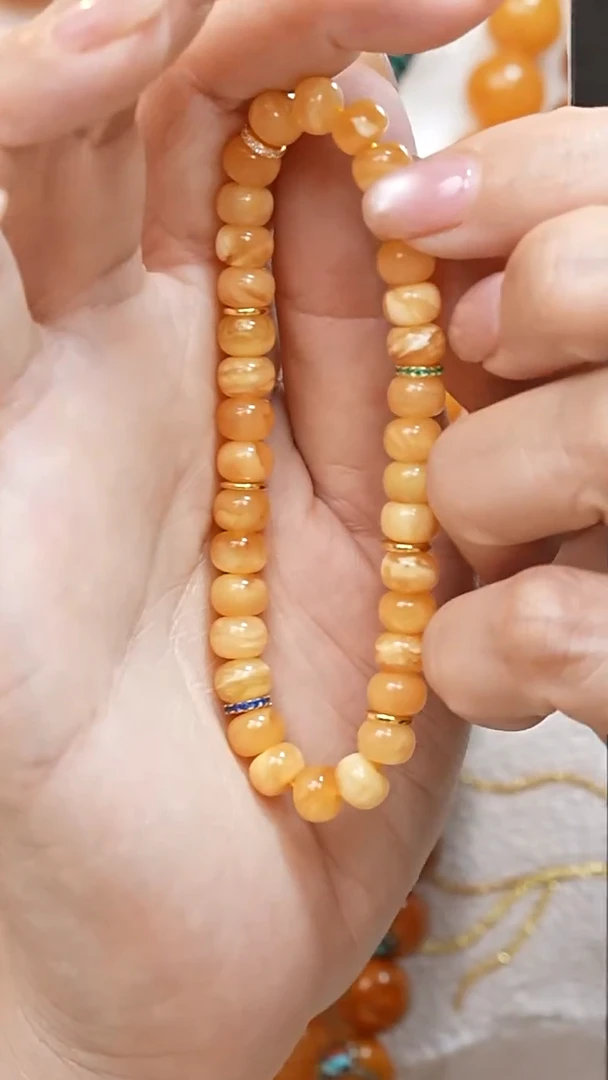 蜜蜡颈饰银S925镶嵌9051天然蜜蜡珠宝奇石全部保真