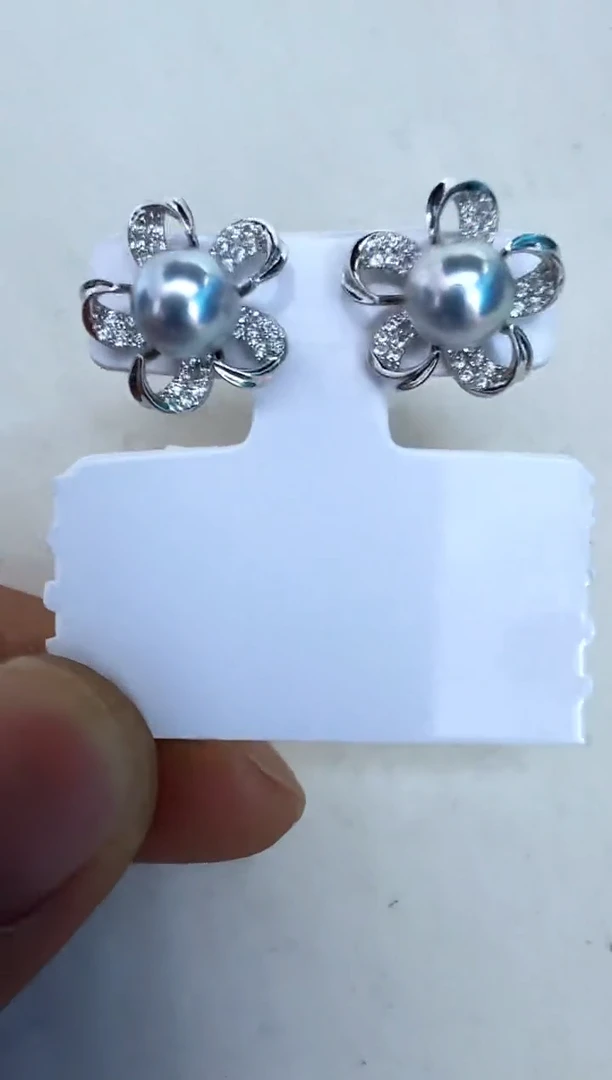 【闪购商品】海水珍珠耳饰银S925镶嵌耳钉