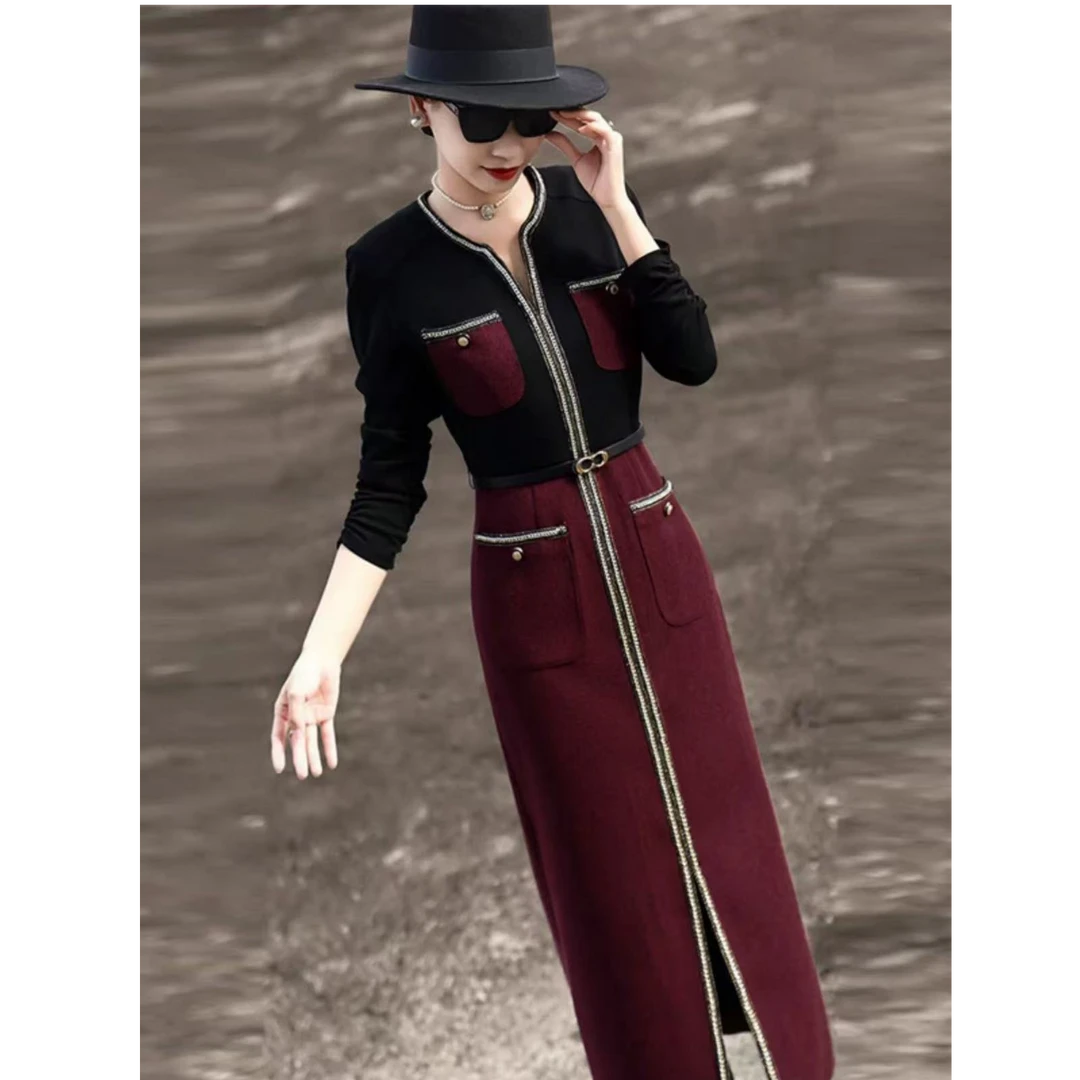 2024秋冬季新款时尚高档女装套装遮肉显白百搭俩件套