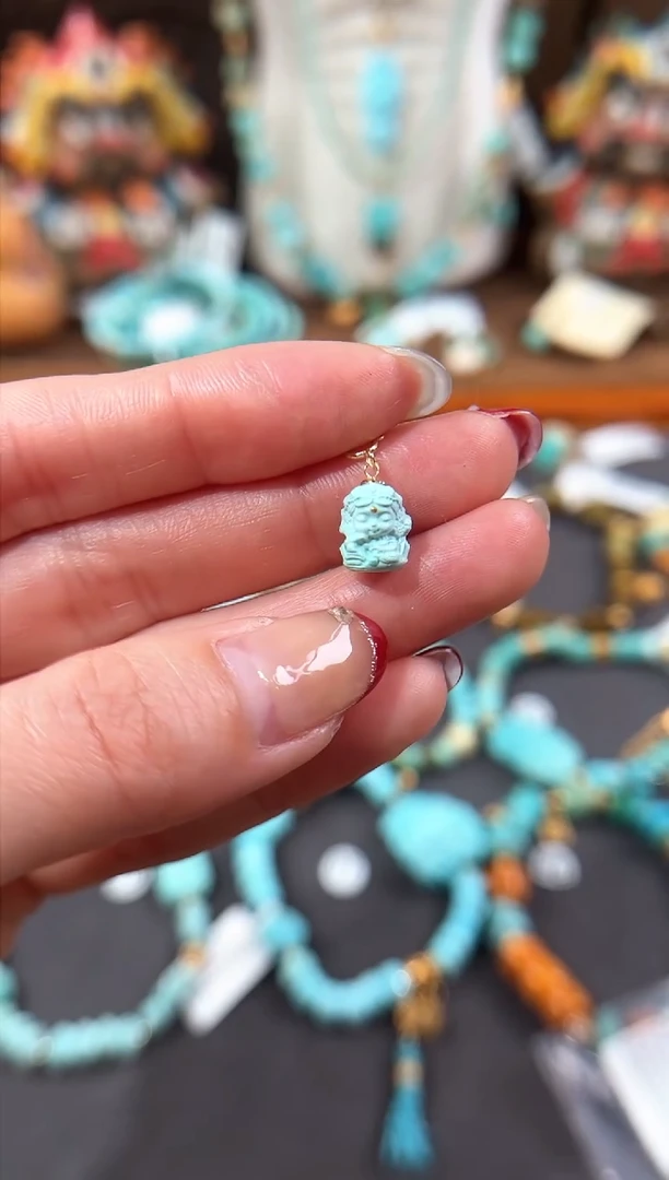 【闪购商品】绿松石提溜18K金镶嵌绿松石提溜