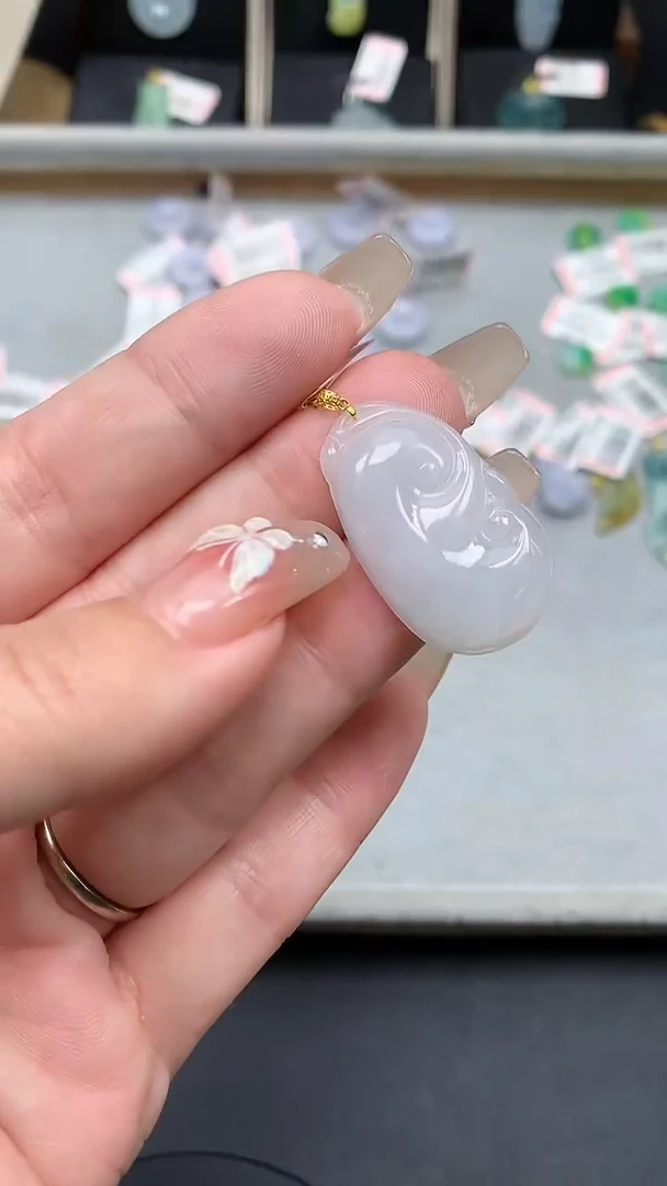 【闪购商品】翡翠吊坠(不含链)18K金镶嵌MS114221