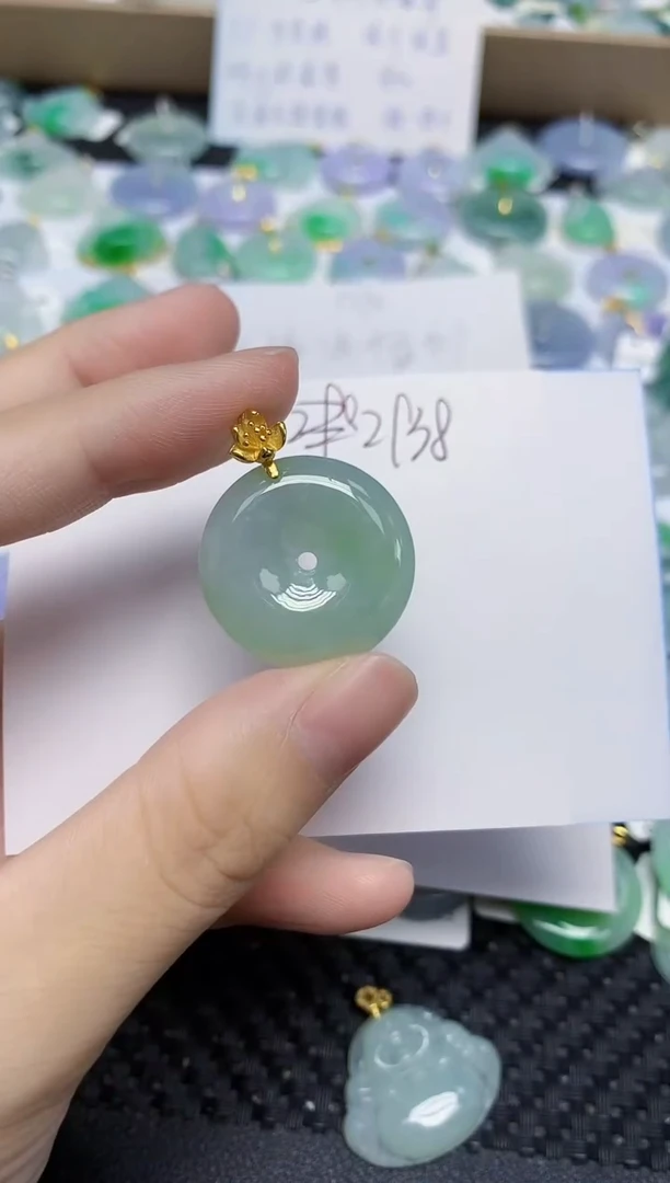 翡翠未镶嵌颈饰天然缅甸翡翠A货翡翠百元以上9元证书费自理