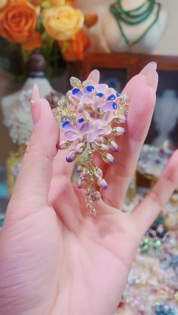 合成立方氧化锆铜合金紫藤花
