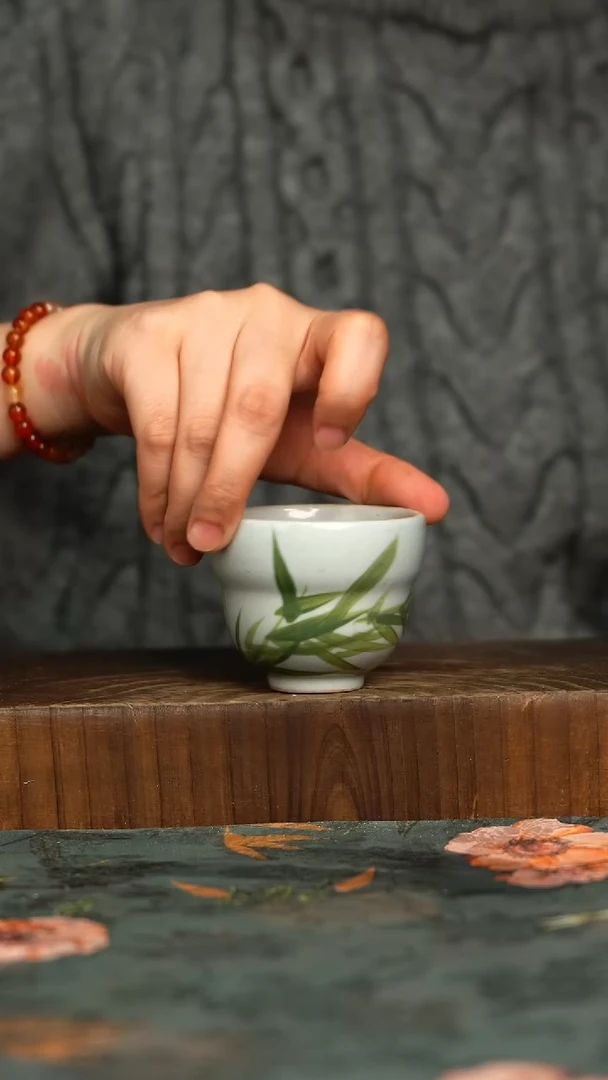 杯釉下彩手工手绘同款陶器