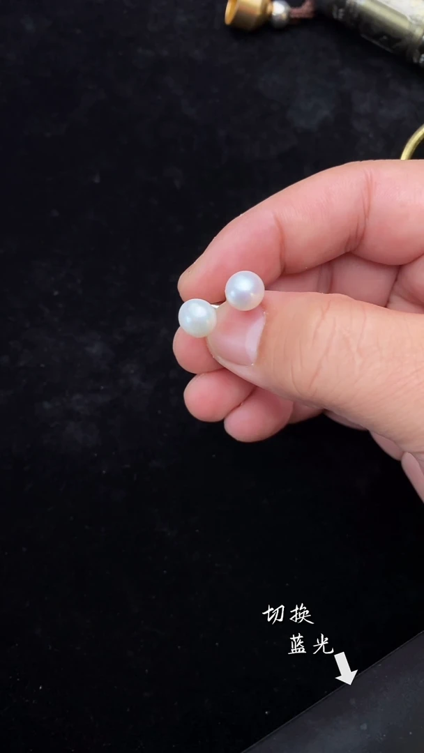 银S925镶嵌耳饰淡水珍珠多样性发一