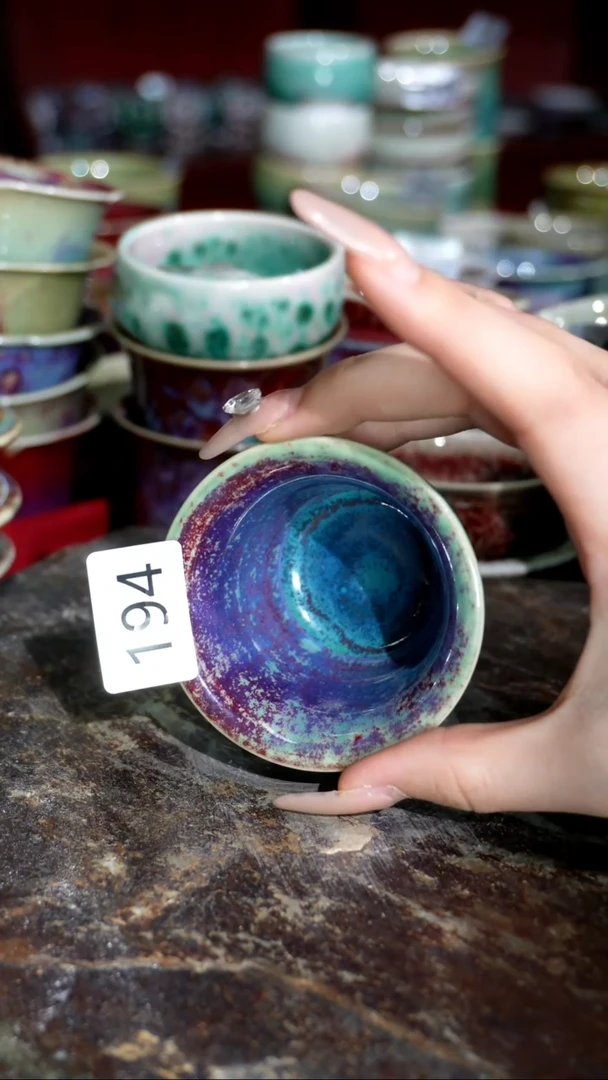 摆件精品窑变钧瓷茶器