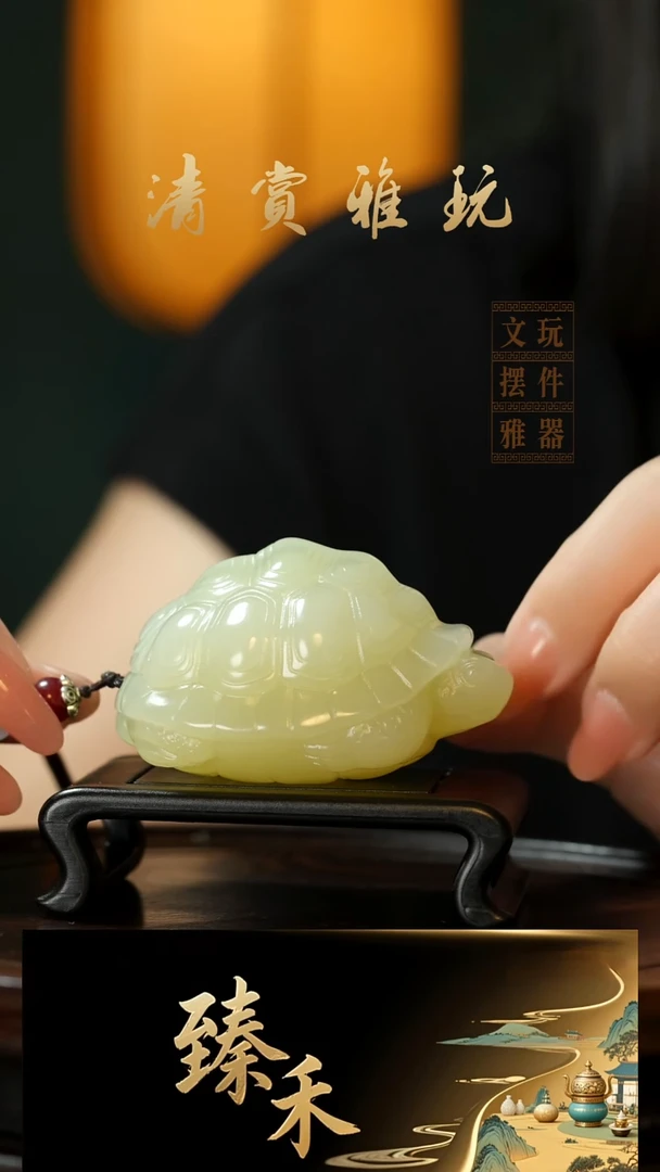 玉《长寿安康》玉石手把件