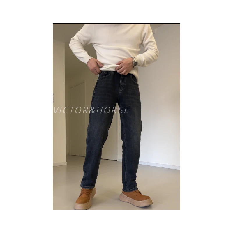 【男士时尚秋冬复古】水洗微弹中腰石磨高端长裤牛仔裤27211