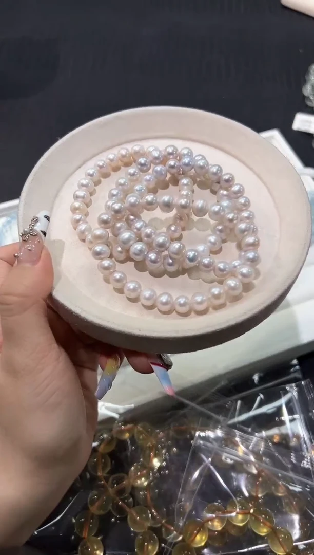 淡水珍珠手串未镶嵌35a多样性发其一【1条】默认微瑕