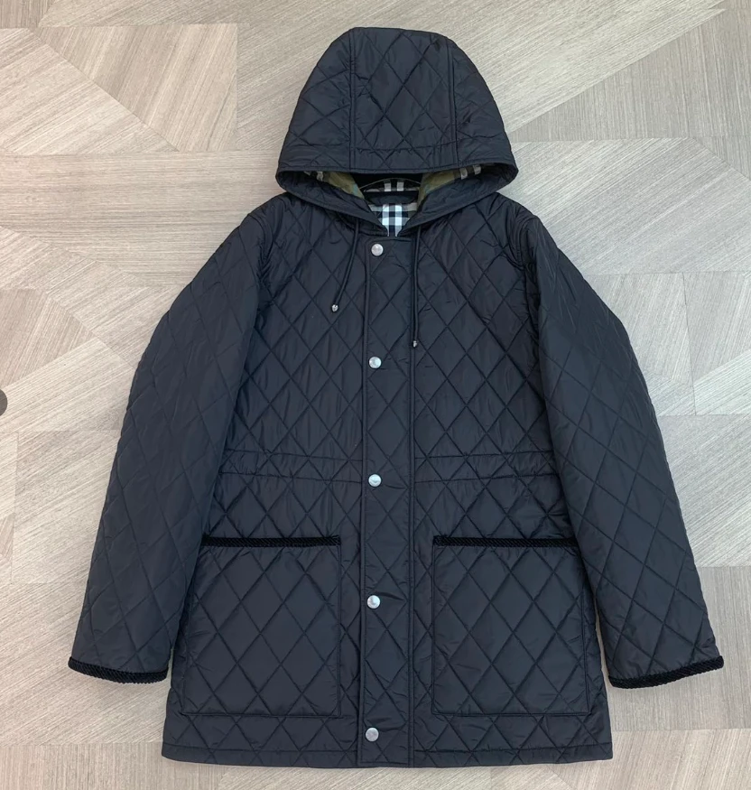 丽姐服饰-女装巴恩风绗缝尼龙棉服