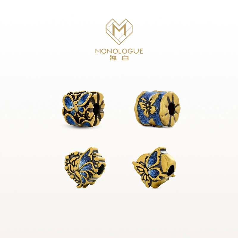 【MONOLOGUE独白】北纬三十度鎏彩蝴蝶转运珠复古黄金配绳多款