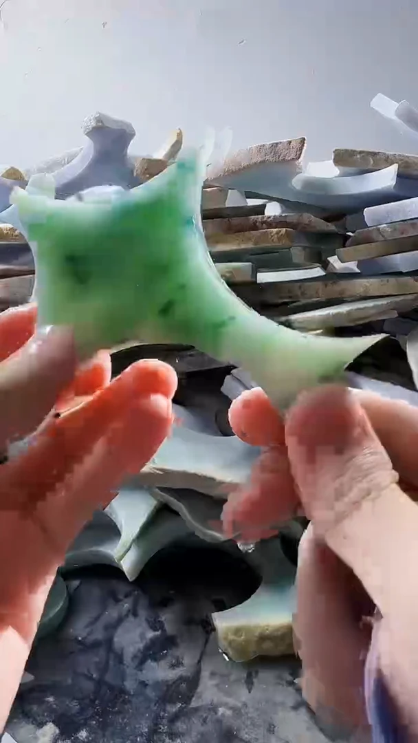 裸石翡翠缅甸翡翠A货文7174