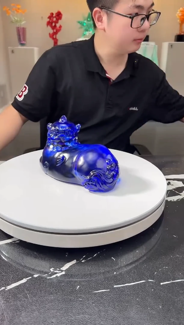 摆件巴比特美学 蓝色扭头貔貅