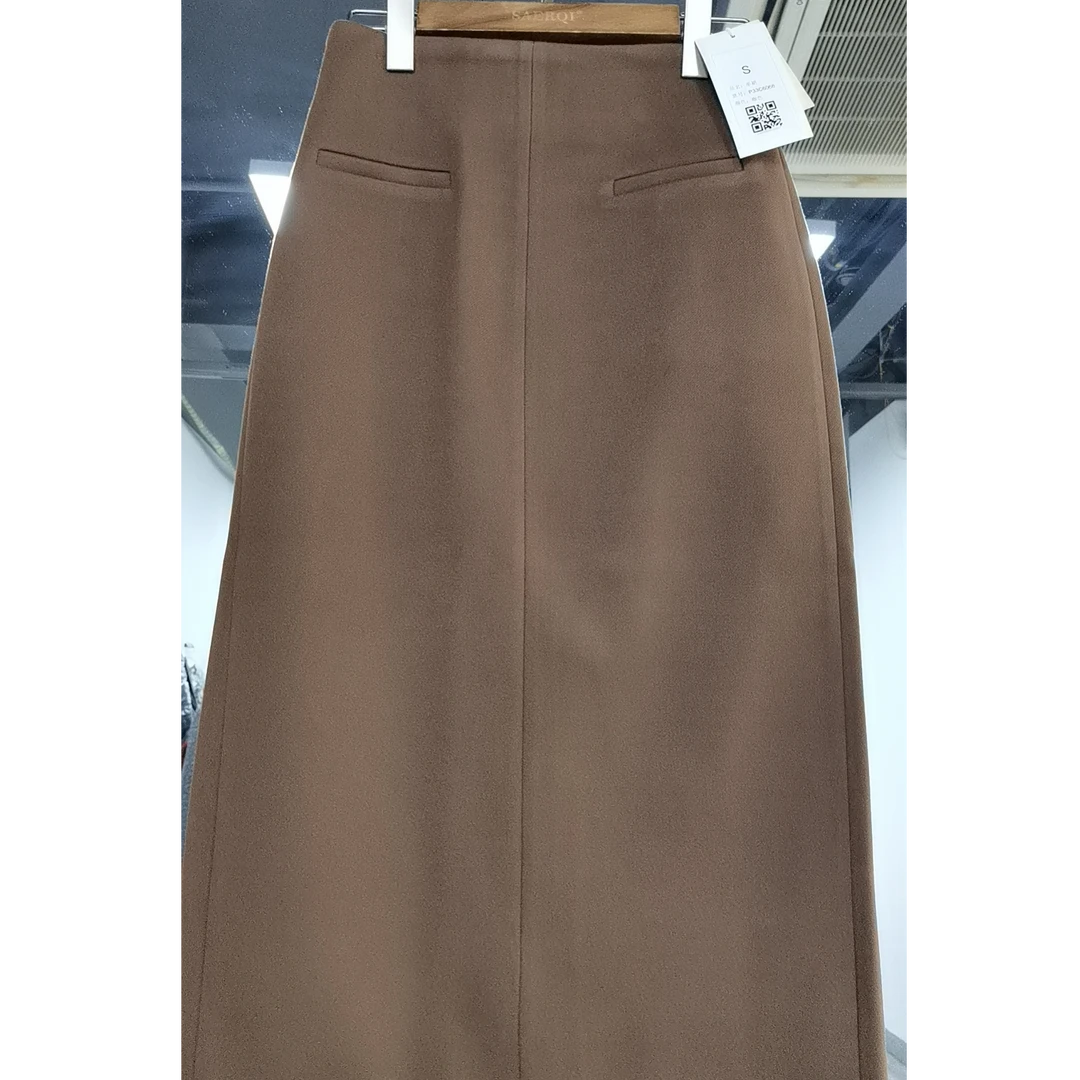 【老意法】2025新款早春半身裙显瘦休闲百搭气质女士纯色精致时尚