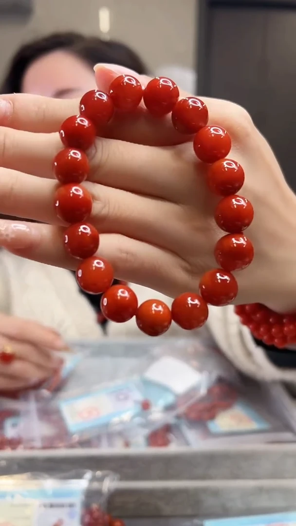 【闪购商品】南红玛瑙圆珠手串未镶嵌10.5mm+
