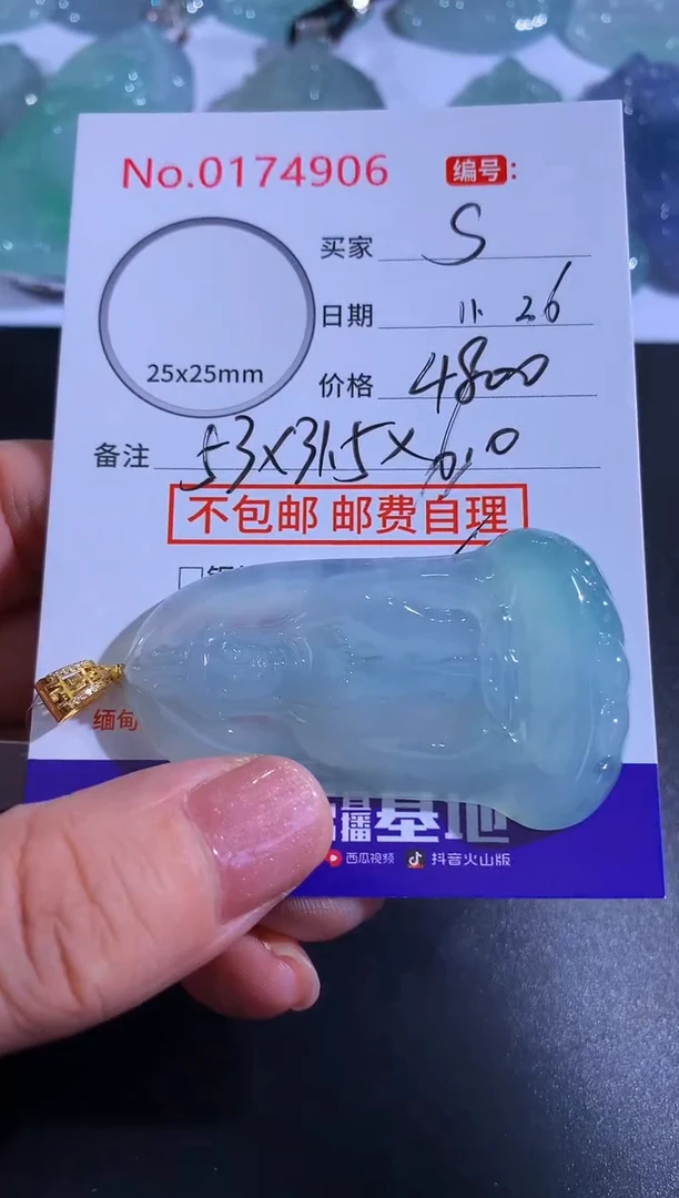 颈饰18K金镶嵌翡翠s**g！