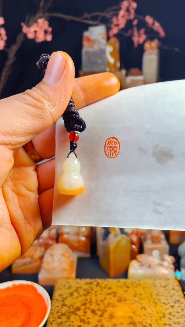 【闪购商品】老挝石印石手工篆刻《如愿》