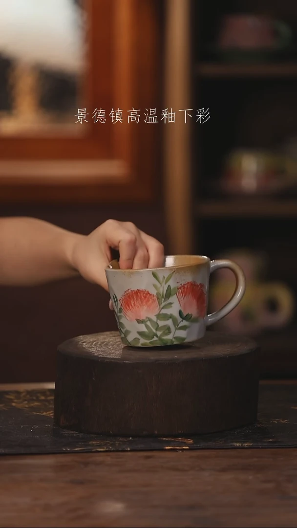 陶瓷景德镇高温釉下手绘陶瓷408