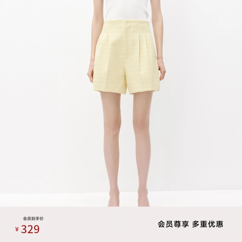 【商场同款】edition秋小香风花纱西装短裤女#EBC3SOT003