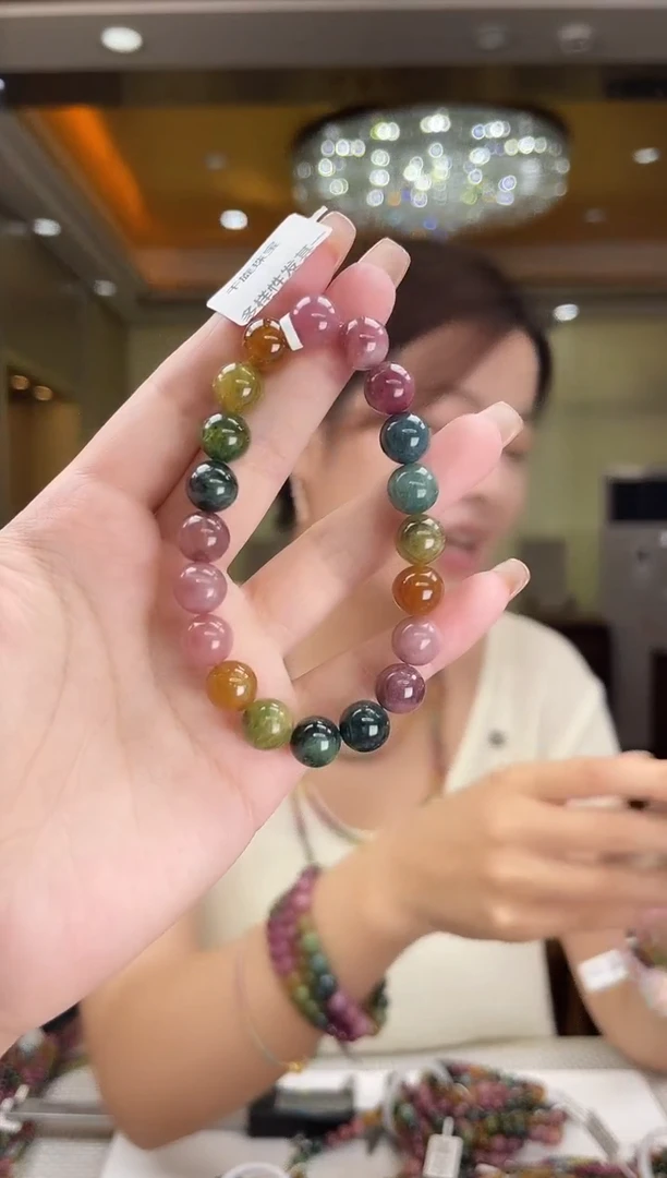 未镶嵌/碧玺手串9mm+单圈多样性发货