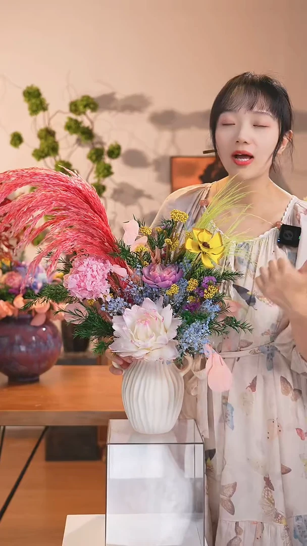 图片款式：单花束+花瓶