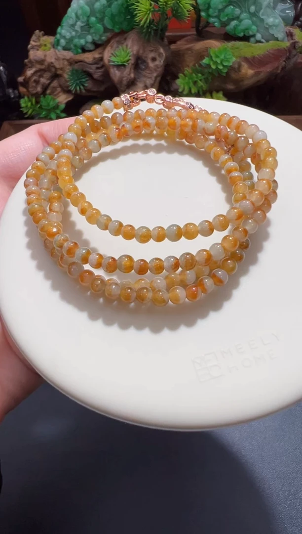 颈饰未镶嵌翡翠3.9mm珠链