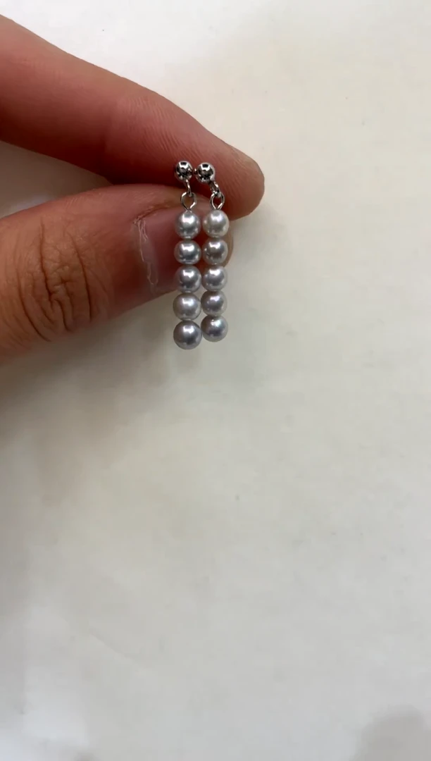 银S925镶嵌耳饰海水珍珠