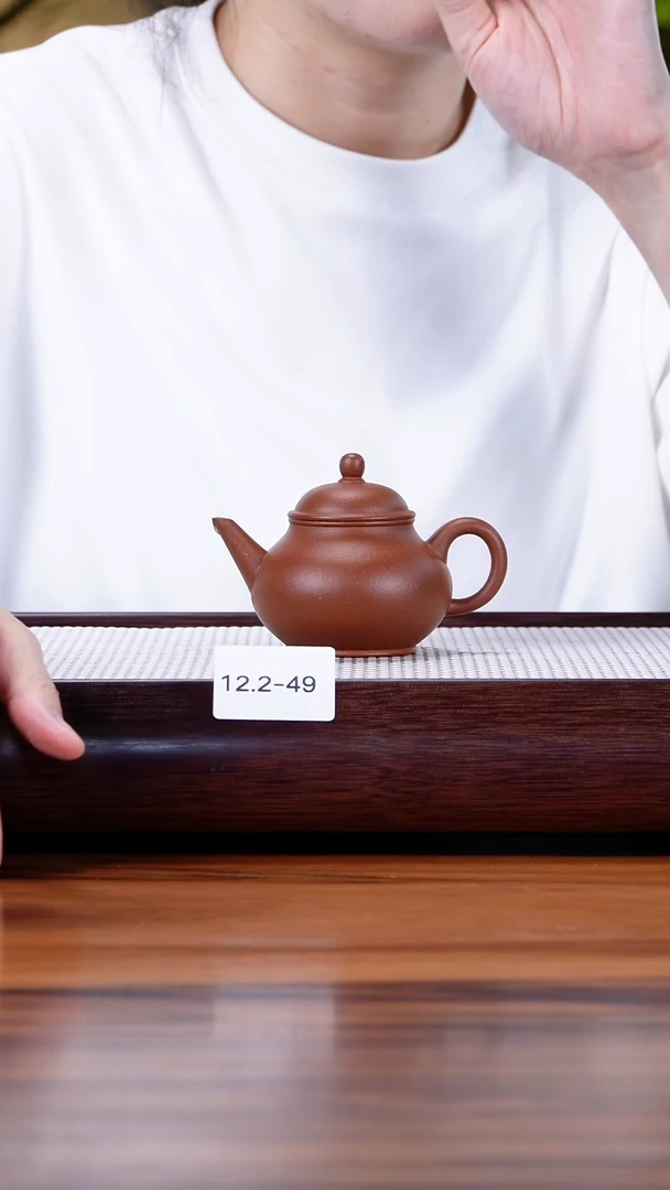 茶壶紫砂12.2-49 朱泥  水平