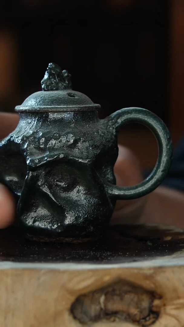 紫砂全手工布艺手捏壶