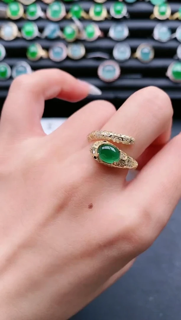 【闪购商品】翡翠戒指银S925镶嵌11111111