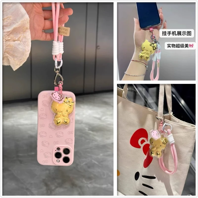 含金工艺品【拍一发三】KT小马包包草莓熊水贝爆款钥匙扣挂送朋友