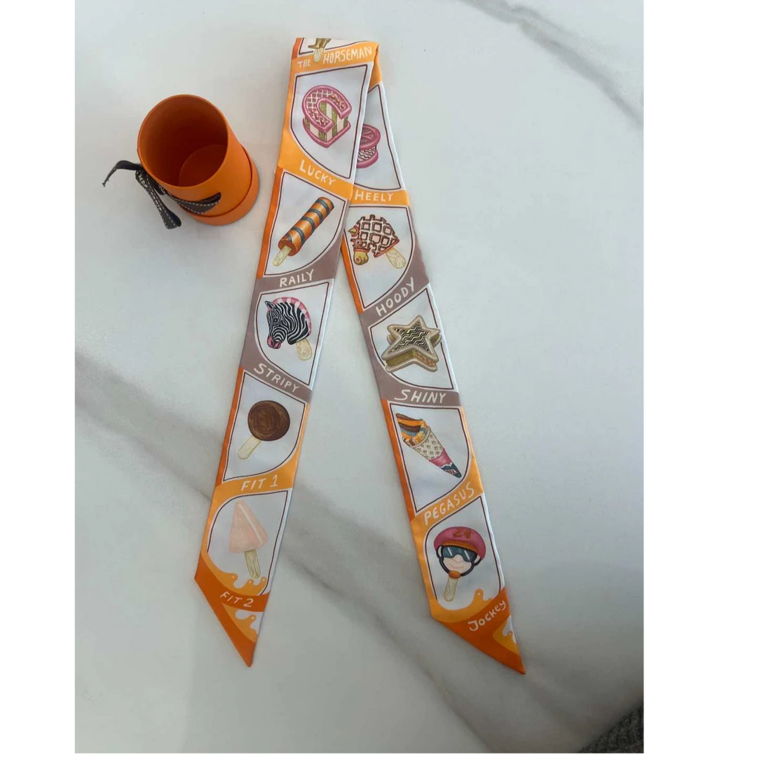 全新未使用 Hermes/爱马仕 twilly 小丝巾