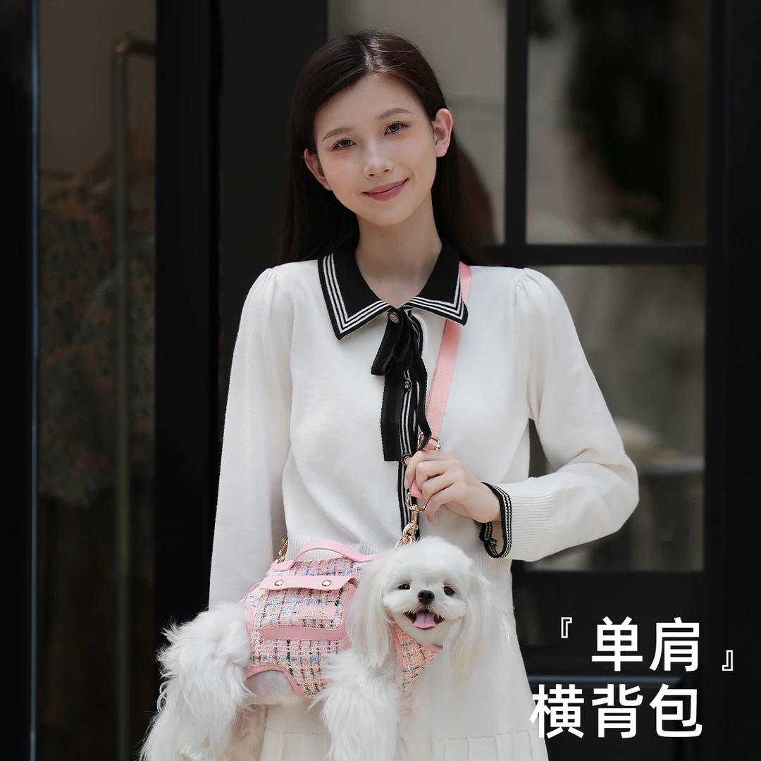 【国庆特惠】猫狗外出单肩背带牵引背心斜挎外出便携背包背狗神器