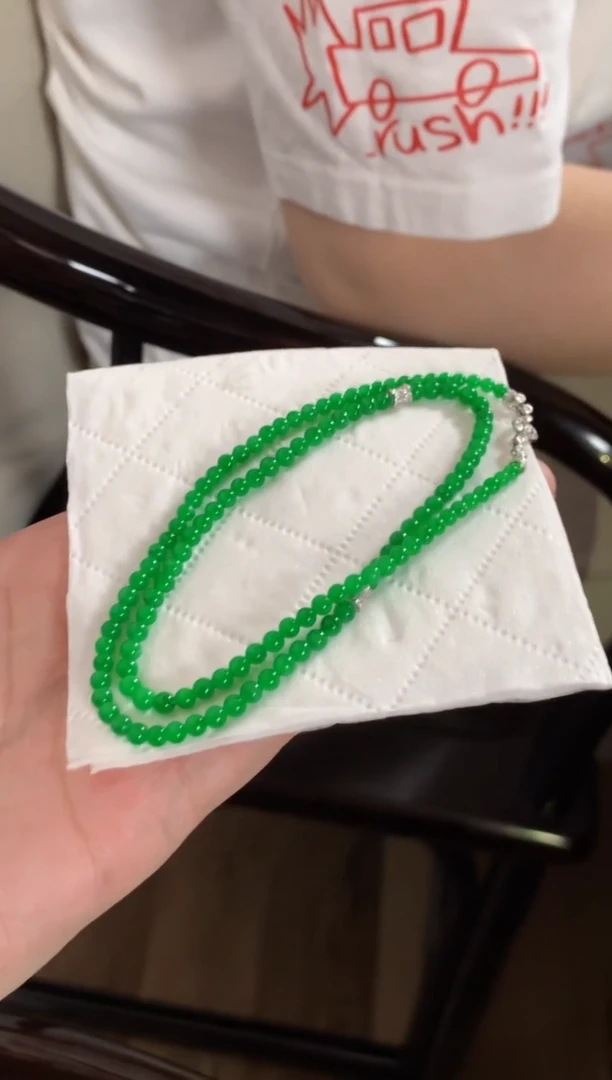 项链18K金镶嵌翡翠“**”A820|98000