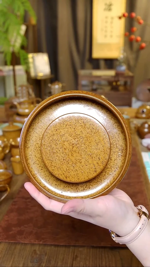 摆件陶黄金釉套餐茶具00035