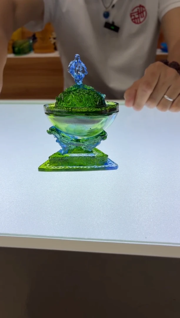 琉璃手工艺品托巴法器彩色