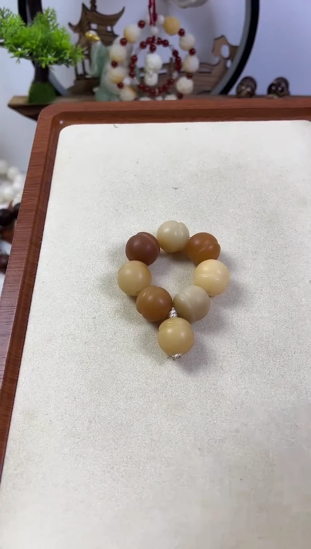 菩提根/象牙果手串19福禄手捻微暇
