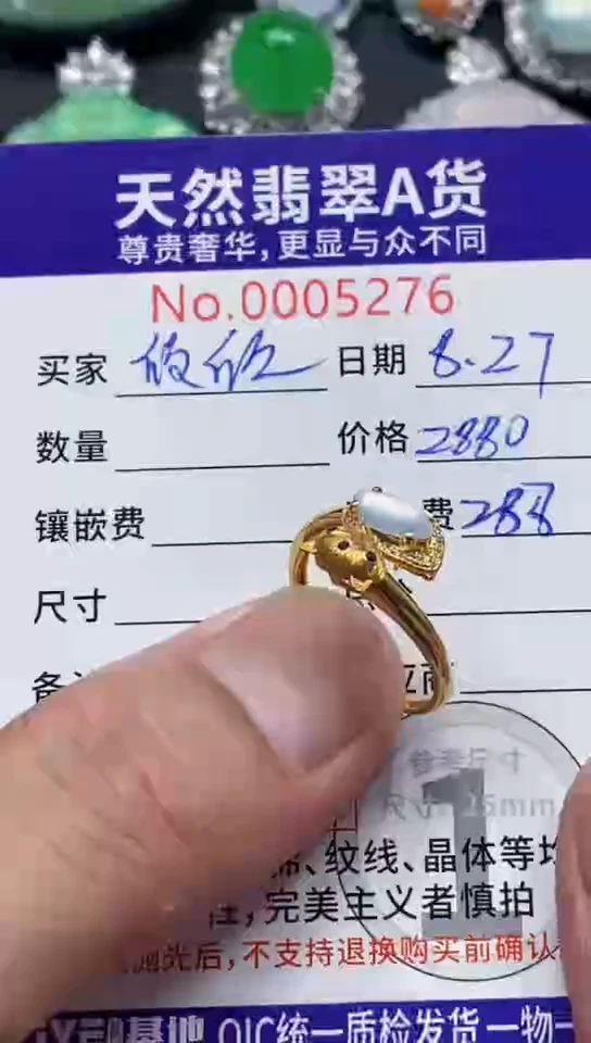 颈饰18K金镶嵌翡翠翡翠