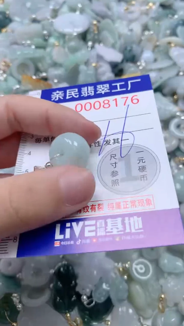 翡翠未镶嵌颈饰8176