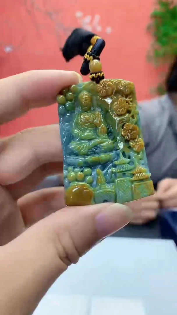 未镶嵌定制翡翠5060ty-毛货挂件36