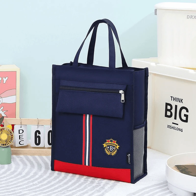 新款小学生书袋男女孩补习袋韩版儿童防水轻便手提袋大容量文件袋