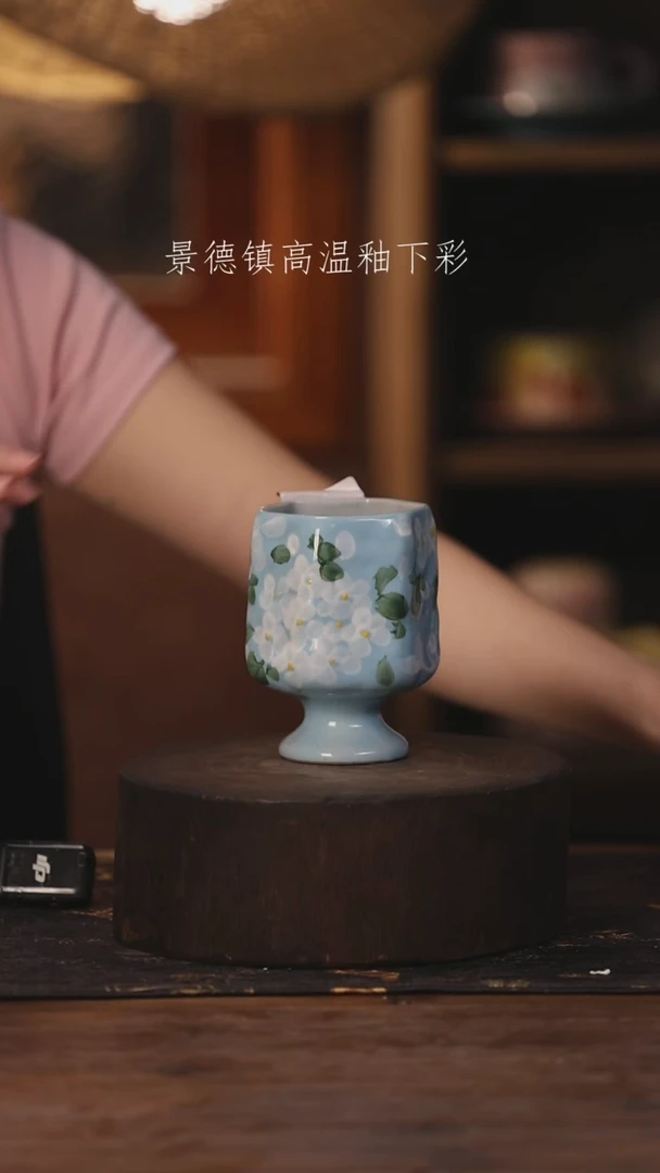 陶瓷景德镇高温釉下手绘陶瓷096