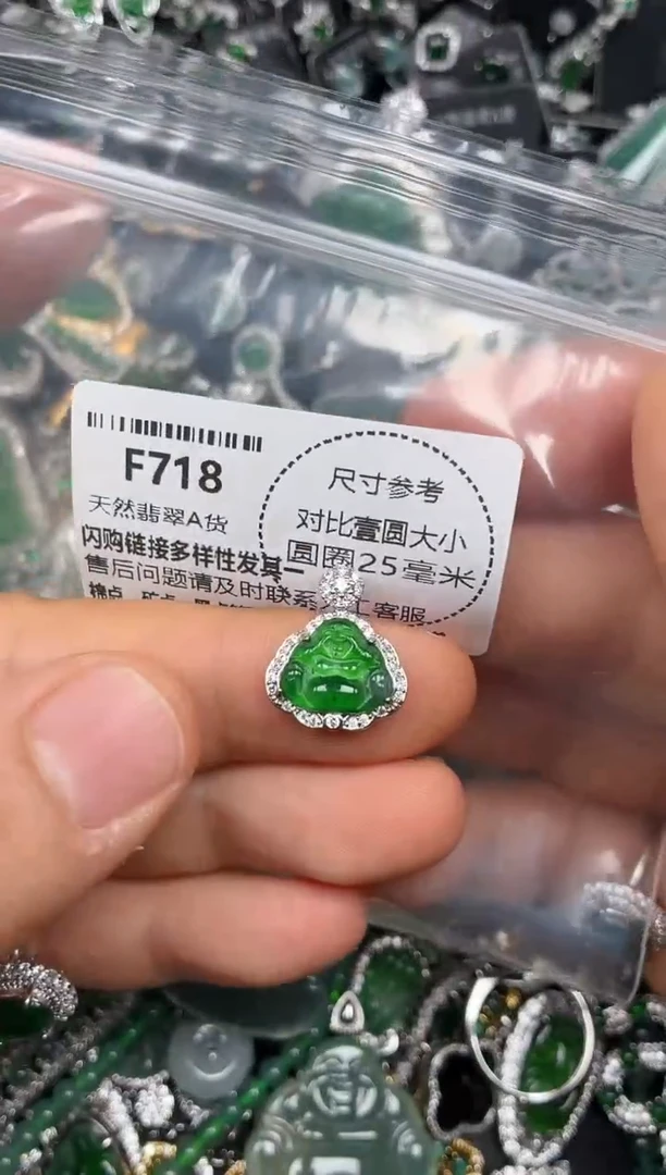 颈饰未镶嵌翡翠F718吊坠