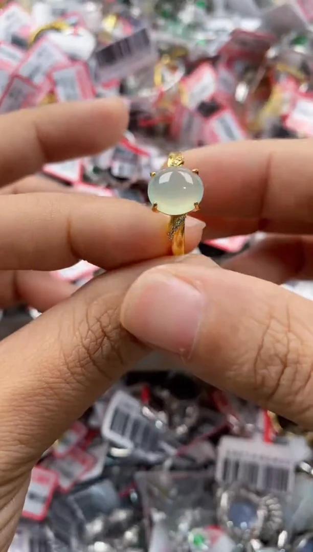 银S925镶嵌戒指翡翠111                  8