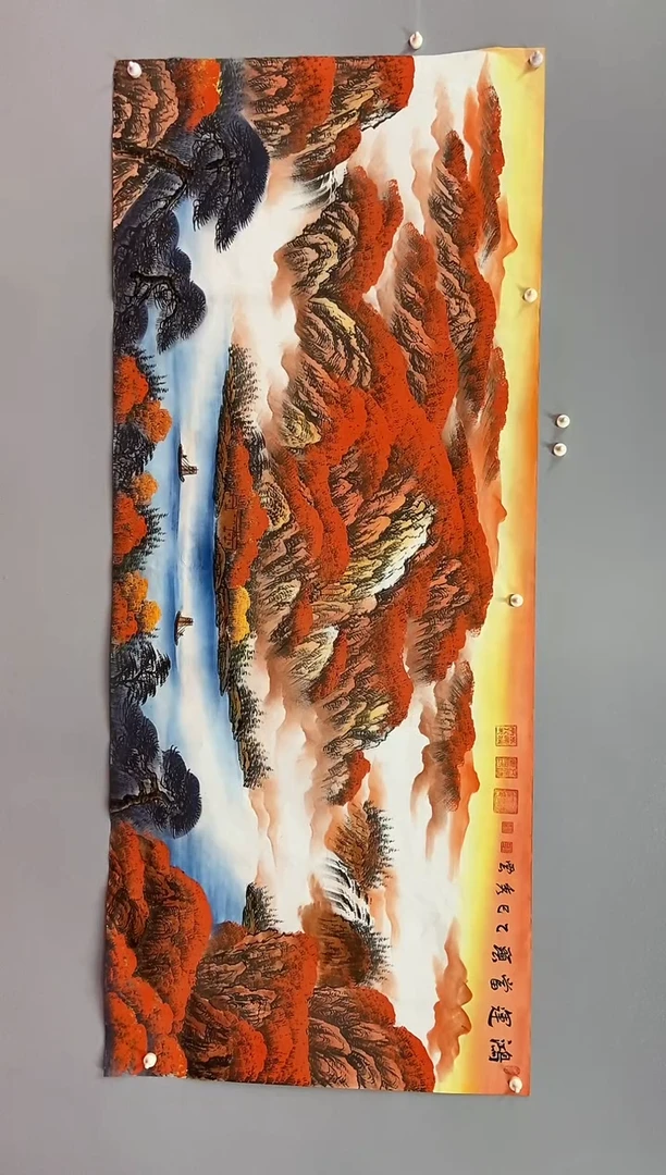 国画郑秀云  小八尺  鸿运当头
