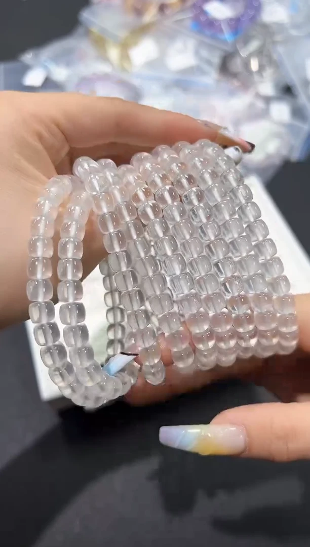 水晶手链未镶嵌64O多样性发其一【1条】默认微瑕7mm