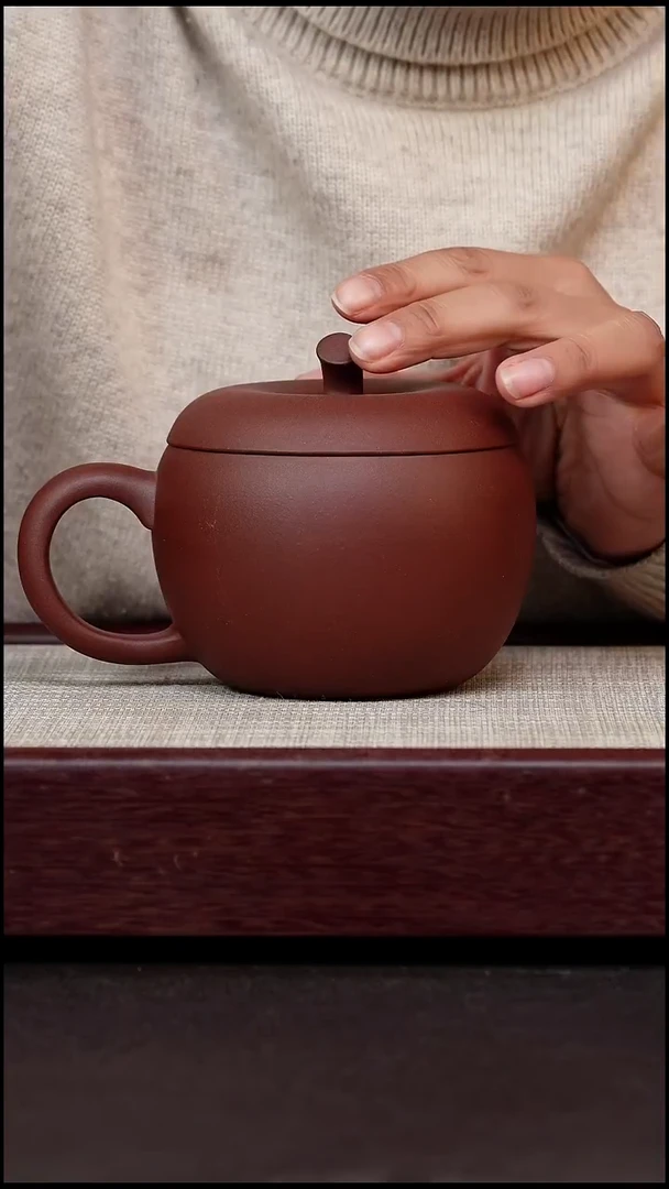 茶杯紫砂光素苹果杯