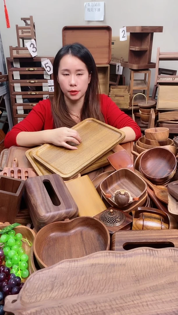 木 斑马木长方盘35*24*2cm