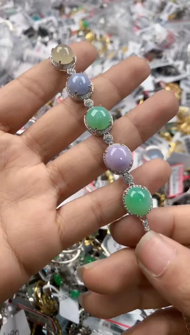 银S925镶嵌戒指翡翠101010----2